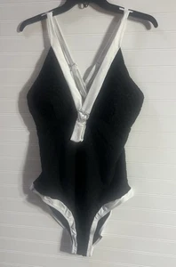 Neu Push-up Damen Einteiler Badeanzug Gr. XL schwarz Neckholder Stretch - Bild 1 von 4