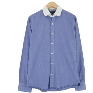 Camisa De Hombre Tommy Hilfiger Azul Vintage Ajuste Cuadros Algodón Jc7 Talla M - Imagen 1 de 7