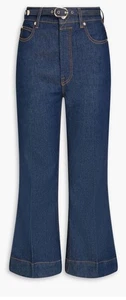 Authentic ZIMMERMANN Blue Belted High Rise Kick Flare Jeans Size 29 Stunning!! - Picture 1 of 16