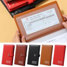 with Buckle Deposit Receipt Collection Book PU Clip File  Office