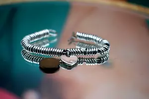 Sterling Silver 925 Bracelet With Silver Ring and Heart Charms 64.23g - Picture 1 of 14