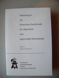 Mitteilungen für allgemeine angewandte Entomologie 1999 Insektenkunde