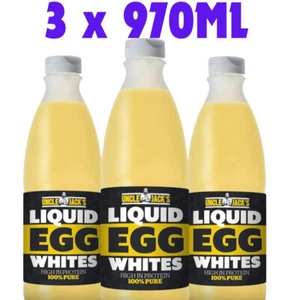 Uncle Jack's Liquid Egg Whites 1-3- 6 Bottle Eggs Protein 485ML - 970ML - Picture 1 of 47