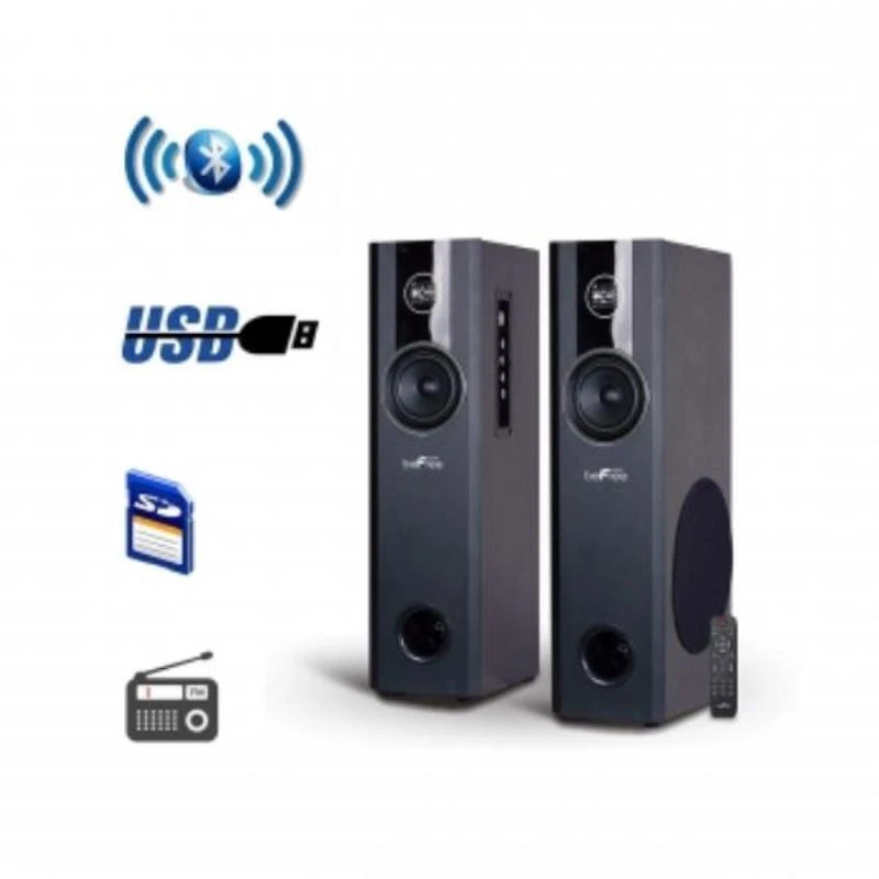 Altavoces de doble torre Befree Sound de 2.1 canales de cine en casa alimentados por Bluetooth Foto 1 de 1