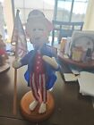 Annalee Mobilitee Dolls 9" Uncle Sam Mouse Wired Doll on Wooden Base 2002 USED
