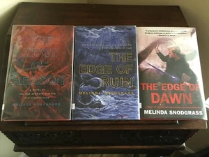EDGE OF REASON/EDGE RUIN/EDGE DAWN, Melinda Snodgrass, SIGNED,1st prints HCDJ - Bild 1 von 11