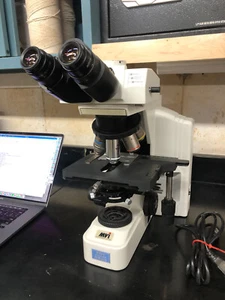 Nikon Eclipse e600 full of objectives, Prior motorized stage, and fluorescence - Picture 1 of 12