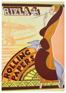 Reproduktion Vintage "Rizla - Art Deco" Zigarettenposter. Größe: A2 - Bild 1 von 1