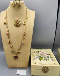 Joan Rivers LENGUAJE VICTORIANO DE LAS FLORES Dije Collar Pulsera Broche Extra - Imagen 1 de 12