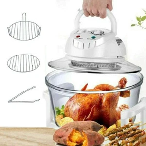 17L Glass Air Fryer Glass Infrared Convection Oven Roaster Cooker 360° Heating - Picture 1 of 10