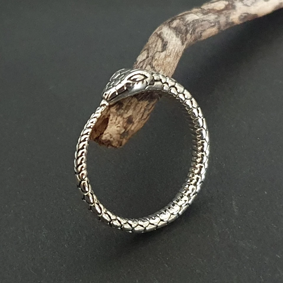 Ouroboros Silberring 925 Silber 925er Schlangen Ring Schlange - Bild 1 von 4