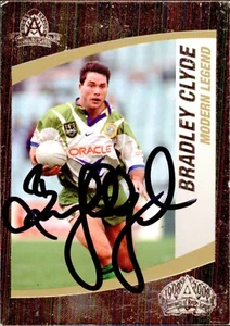 Signed 2008 Canberra Raiders NRL Telegraph Modern Legend Card - Bradley Clyde - Picture 1 of 3