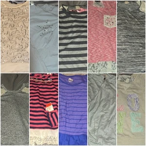 Girls XL Tops Lot (10) – Size 14/16 – Casual & Dressy Styles w/ Lace Sequins - Picture 1 of 11