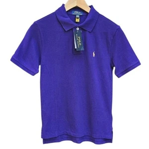 NEW! Ralph Lauren Polo Shirt Collar Purple Boy's Medium (10-12) - Picture 1 of 5