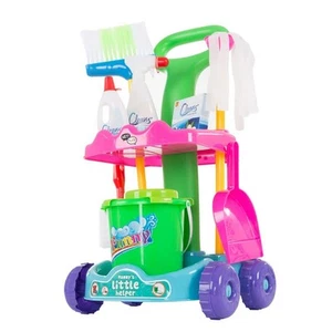 Pretend Play Cleaning Set and Caddy on Wheels - Picture 1 of 5