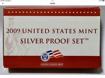 2009-S United States Mint Silver Proof Set with Original Box & COA - Image 1 of 4