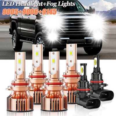 Kit de faros antiniebla de haz alto bajo LED para GMC Sierra 3500 2003-2006 Foto 1 de 4