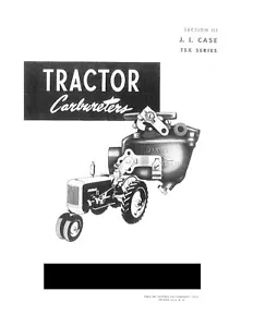 Identification Chart Marvel Schebler Tractor Carburetors Sec. 3, J. I. CASE TSX - Picture 1 of 10