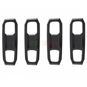 For RAM 1500 Accessory 2023 Carbon ABS Car Side Door Handle Bowl Protector Cover - Picture 1 of 4