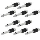 10x RCA Female Jack to 6.3mm 1/4" Male Mono Plug Audio Stereo Adapter Connector