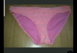 Gorgeous pink orange check F&F bikini bottoms size 10 - Picture 1 of 1