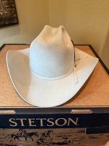 Sombrero de Vaquero Stetson 6 3/4 Vientre Plateado - Imagen 1 de 10