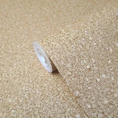 Faux Mica vermiculite stone modern wallpaper gold brass metallic 3D contemporary - Image 1 of 4