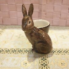 Egg Cup Rabbit3 Figurine Lovely Thai Ceramic Kitchenware Collectibles Home Decor