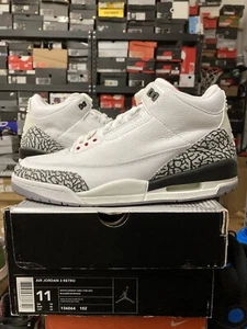 DS Air Jordan III 3 White Cement 2003 OG Retro 4 Reimagined 88 Nike Size 11 New - Picture 1 of 11