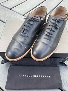 Fratelli Rossetti Black Leather Perforated Oxford - Size 37.5 IT (7-7.5 US) W