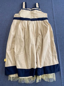 Beige-Blaues Kleid (Steiff / Gr. 110) - Bild 1 von 3