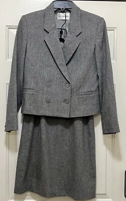 JH Collectibles Vintage Two-Piece Gray Wool Skirt Suit - Image 1 of 4