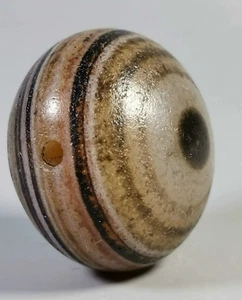 Old Bead Ancient Indo Tibetan Antiquities Luk Mik Goat Eye Bead Amulet Pendant - Picture 1 of 9