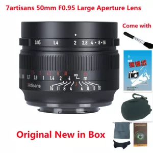 7artisans 50mm F0.95 Portrait Manual Focus Lens For Panasonic Micro 4/3 GH5 MFT - Picture 1 of 11