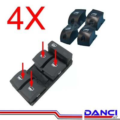 Tapas de cubierta de interruptor maestro ventana eléctrica para Audi A3 A6 S6 Q7 2005-2012 Foto 1 de 2