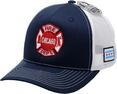 Chicago Fire Department Snapback Maltese Trucker Mesh Navy/White - Image 1 of 2