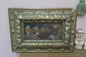 Antique Oil on Panel Board Painting Portrait African Ethnic Figures Framed  - Picture 1 of 11