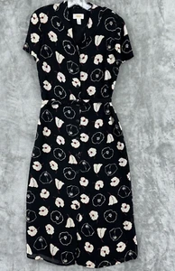 Vintage Talbots Dress Womens 6 Petite Midi Button Front Belted Floral Modest - Picture 1 of 13