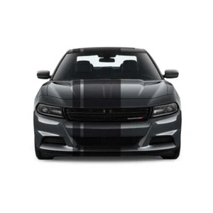 Dual Racing Stripes [3x] 5" , 2", 24" x 68" Self Healing Vinyl Fits All Vehicles - Imagen 1 de 17