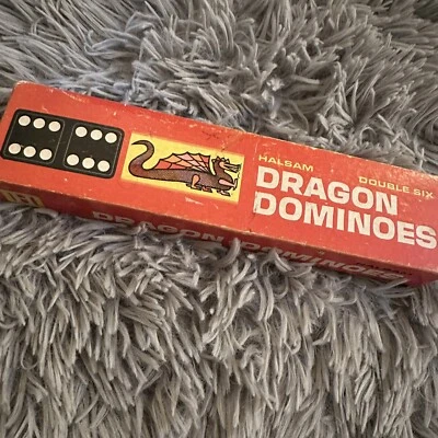 Dominó vintage Playskool Halsam Double Six Dragon Foto 1 de 4