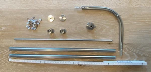 Deckenhalterung für Duschvorhang 90*90 cm Eckdusche in Chrom, komplett - Bild 1 von 4