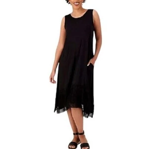 Vestido LOGO de Lori Goldstein Rayón 230 con palo de habitación encaje MEDIANO (818) - Imagen 1 de 7