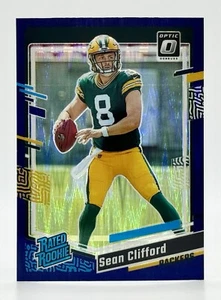2023 Donruss Optic Purple Shock Prizm #242 Sean Clifford RC Green Bay Packers - Picture 1 of 2