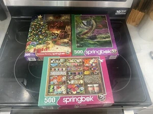 Springbok 500 Piece Jigsaw Puzzles LOT OF 3 CERTIFIED 100% COMPLETE - Picture 1 of 20