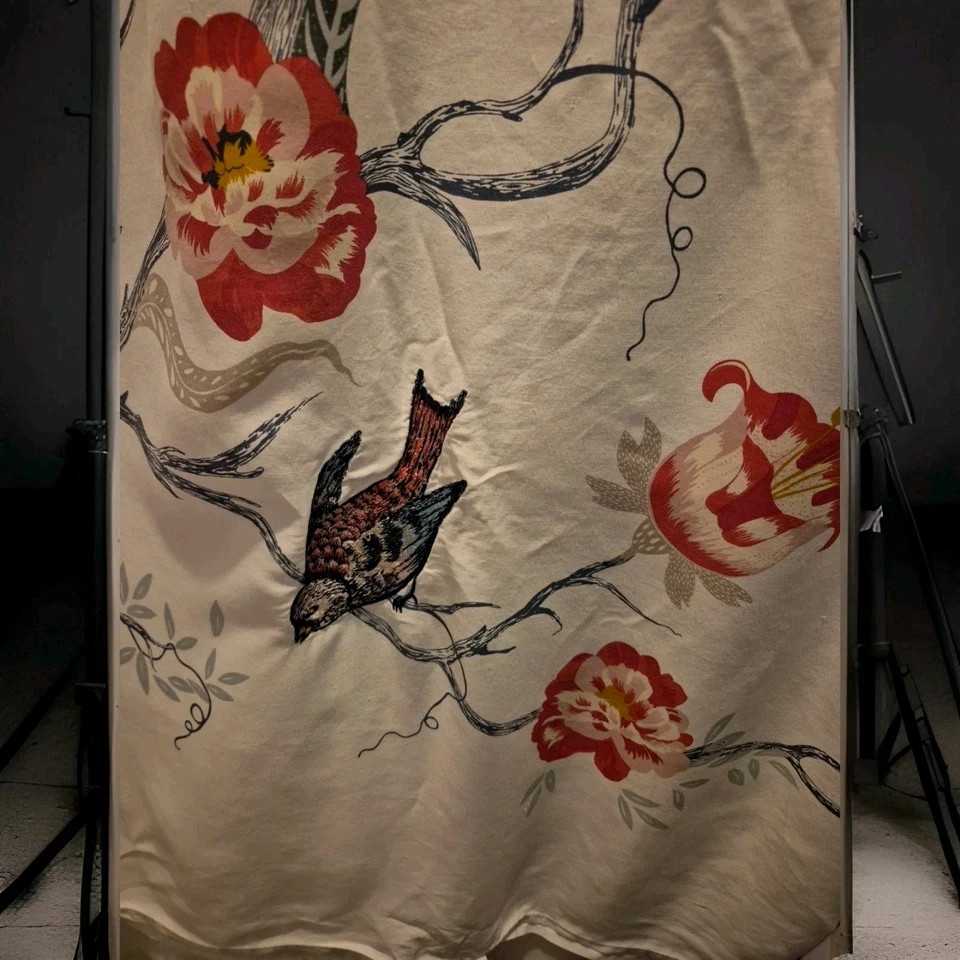 IKEA jattelilja Birds Floral Asian Print Full/Queen DUVET Cover 82X86 - Image 1 of 4