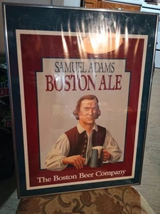 Vintage SELTEN Sam Adams Bier Poster BIER Boston Beer Company gebraut gerahmt 16x20 - Bild 1 von 5