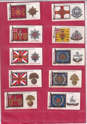 PLAYER'S - REGIMENTAL STANDARDS & CAP BADGES - 1930 - 10 CARDS - LOW NUMBERS - Image 1 of 2