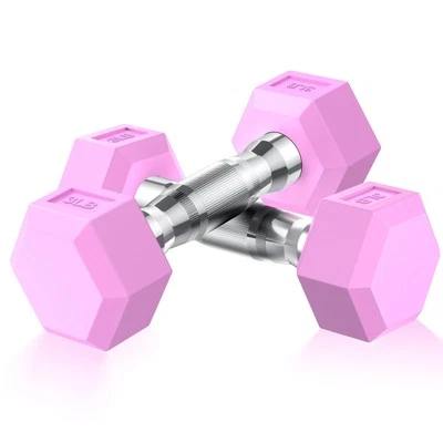 Pesas Mancuernas Colores Rosa Compatible con Juego de 2 Mancuernas Neopreno/Goma... Foto 1 de 4