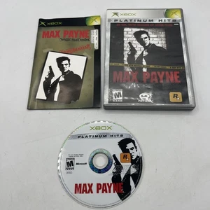 MAX PAYNE MICROSOFT XBOX VIDEO GAME COMPLETE IN BOX CIB PLATINUM HITS - Picture 1 of 7