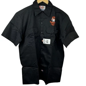 Dickies schwarzes Arbeitshemd Größe Large STAHLREITER Nashville Tn Bikerhemd neu mit Etikett - Bild 1 von 7